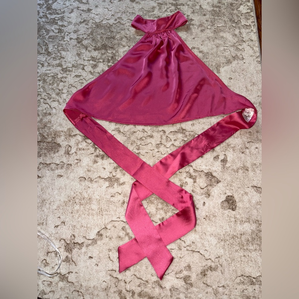 WeWoreWhat Fuchsia Satin Wrap